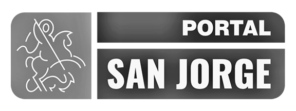 portal san jorge logo blanco y negro